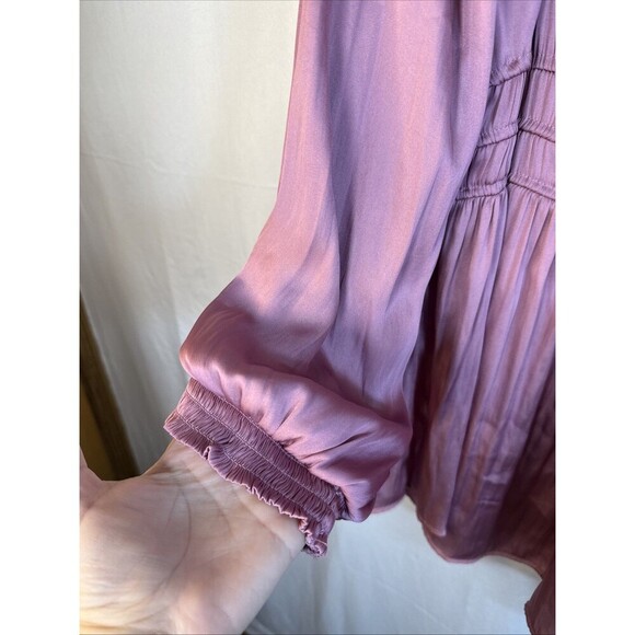 Torrid Long Sleeve Blouse Dusty Rose Size 4XL Preowned - Picture 2 of 12